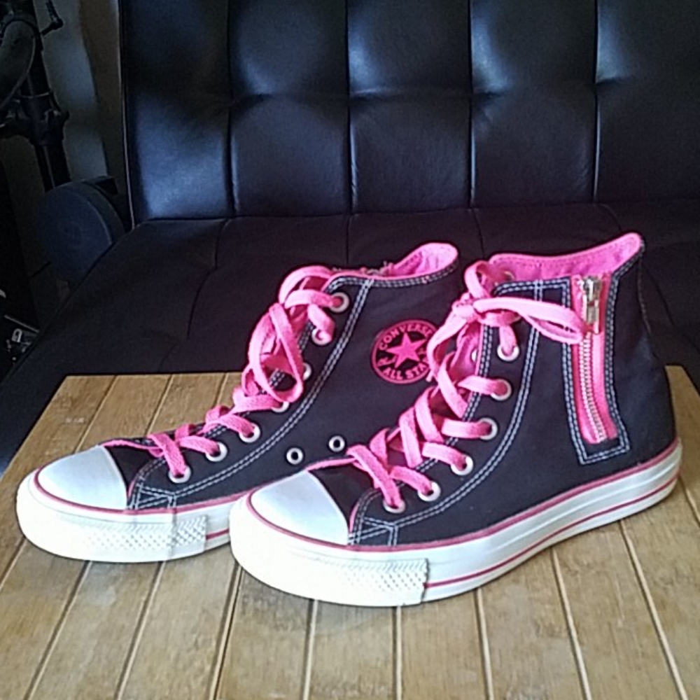 Converse zip up hi tops